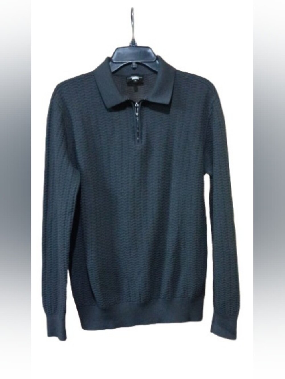 Emporio Armani Virgin Wool Half‑Zip Sweater